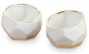 prime day Geometric Planters white and gold