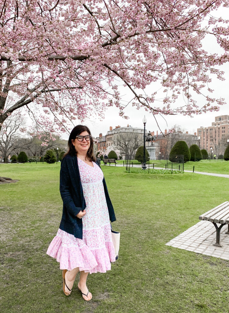 It's not Just Flowers Popping up this Spring. Floral tiered pink dress