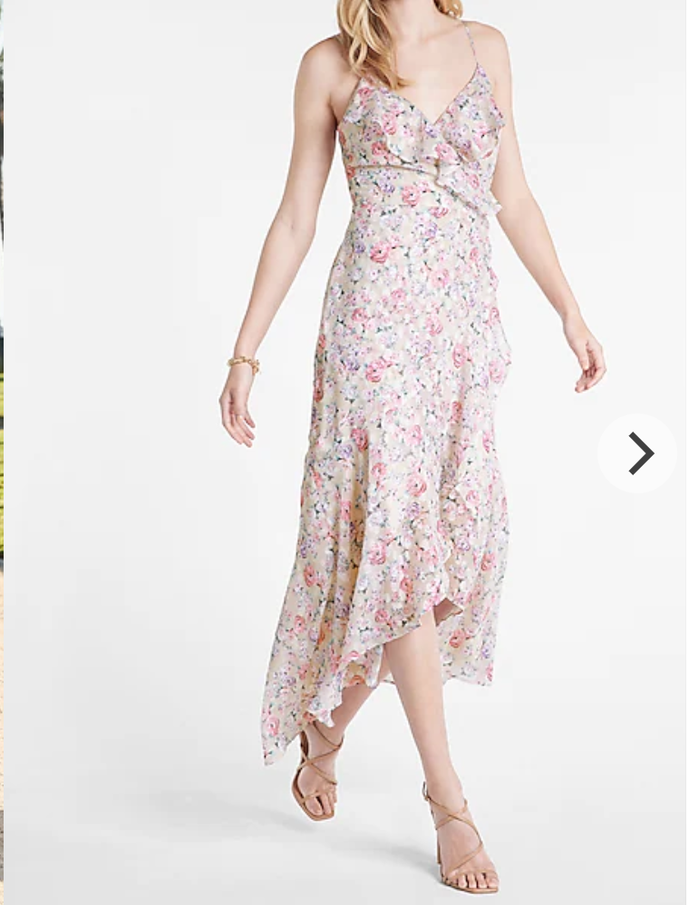 Spaghetti strap floral dress