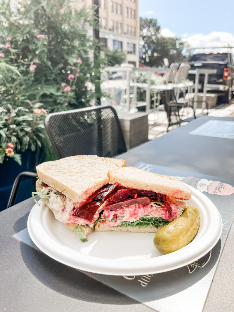 Tuna and beat sandwich