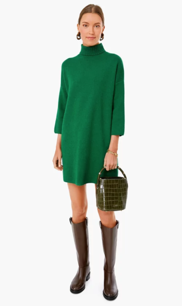 Green Turtleneck dress 