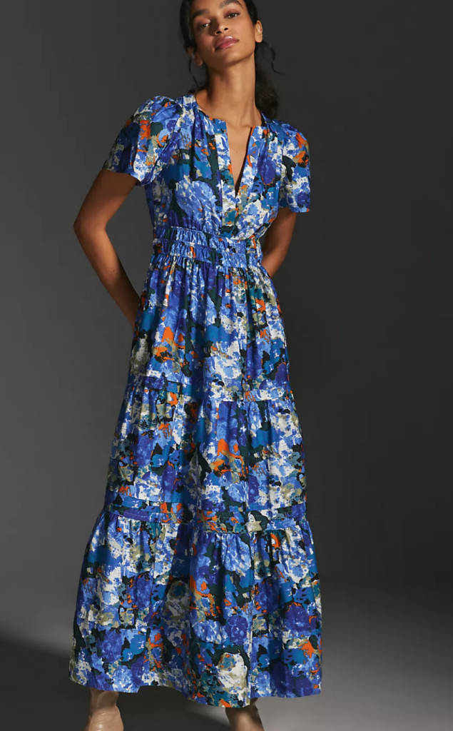 Blue floral dress
