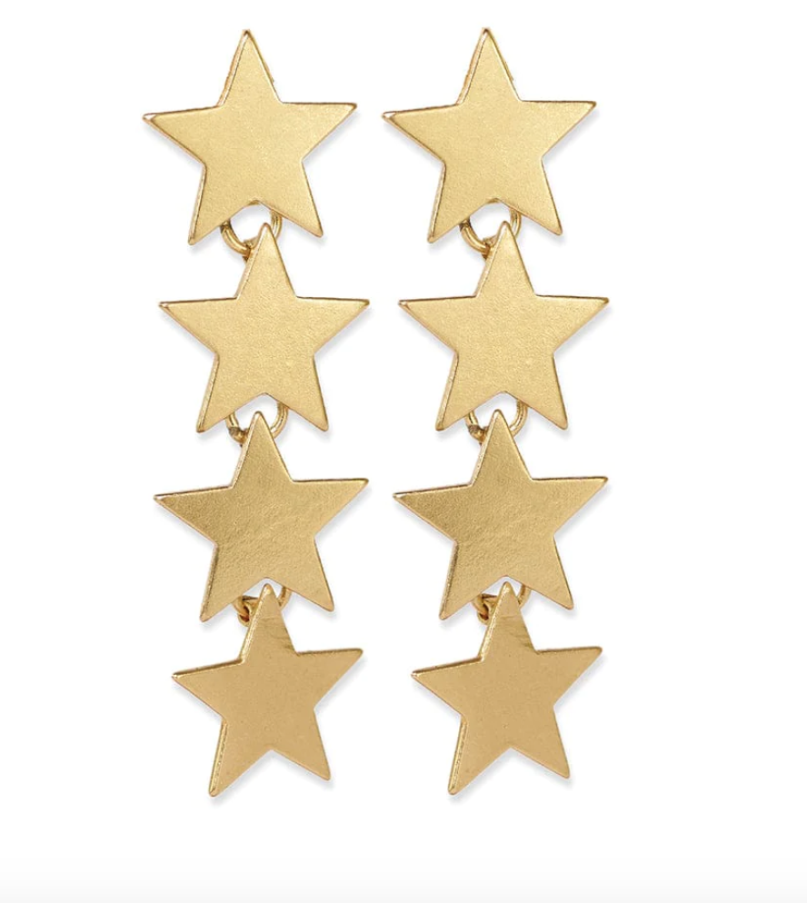 gold star earrings