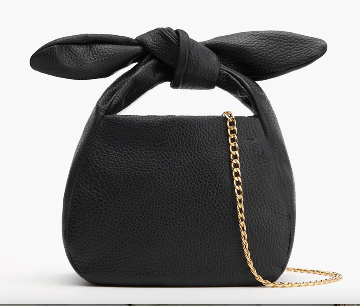 black leather bag