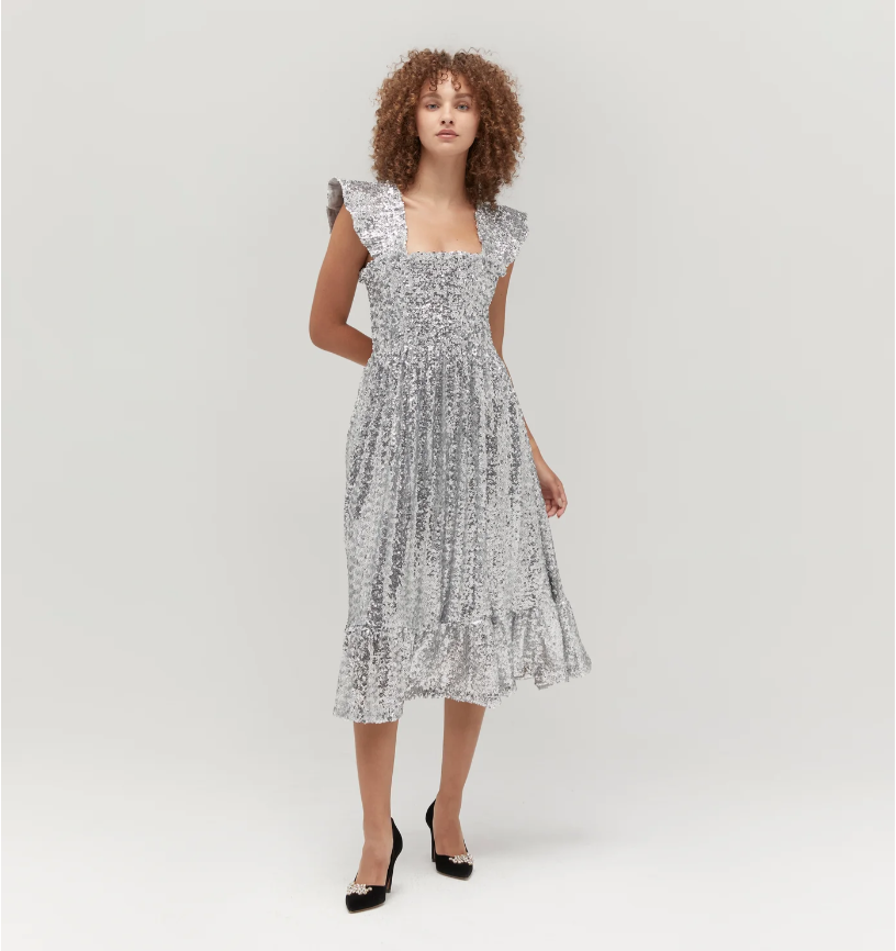 silver sparkle Nap Dress