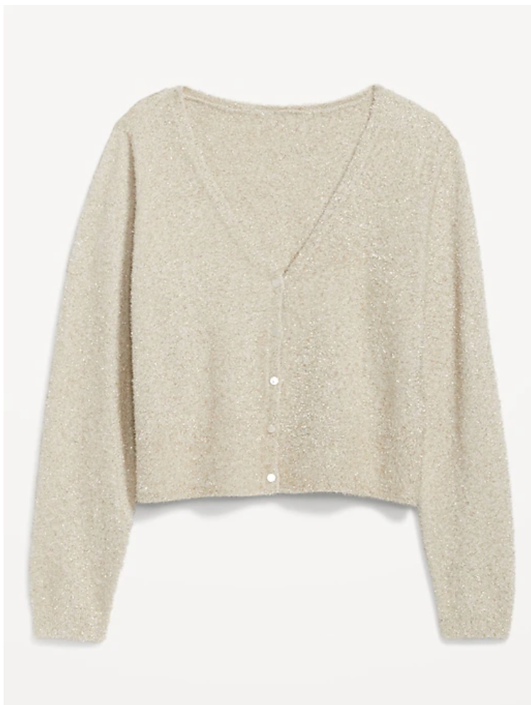 off white sparkly sweater